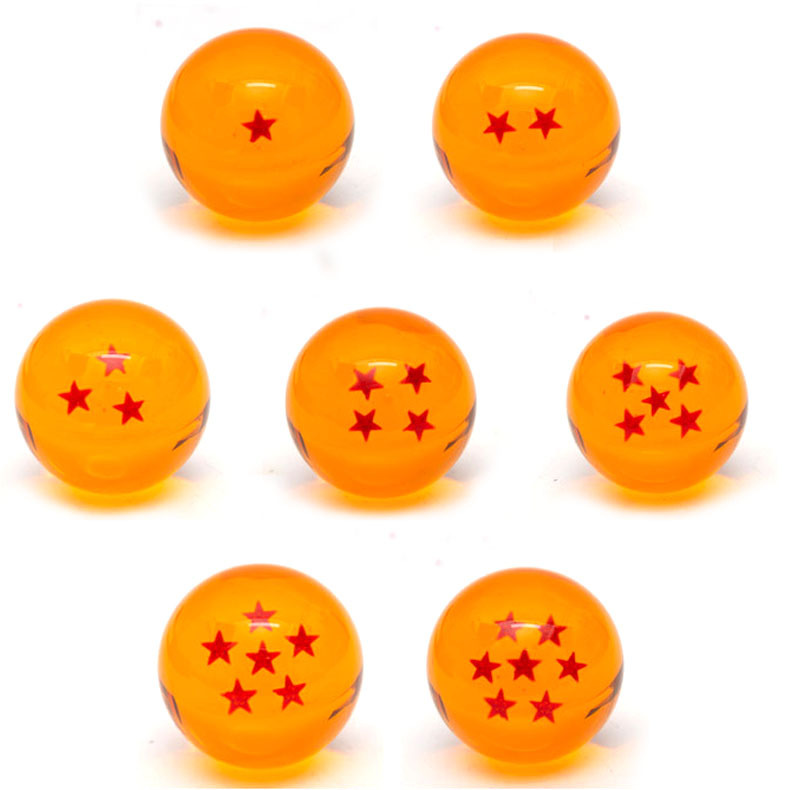 孙悟空七龙珠水晶球35mm金黄色半透明1~7星龙珠树脂动漫周边批发