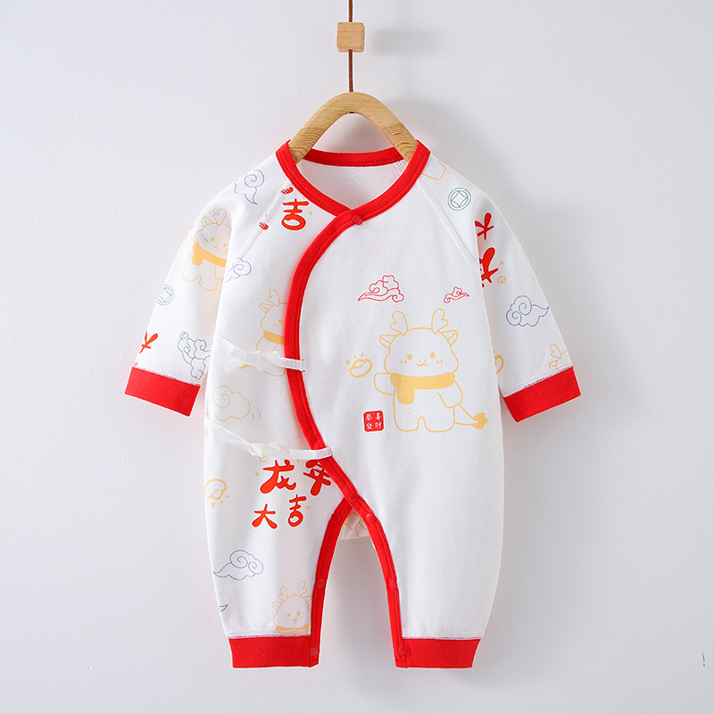 Baby Jumpsuit Spring and Autumn Class a Newborn Clothes Baby Cotton Butt Wrap Clothes Anyang Children's Clothing Baby Rompers