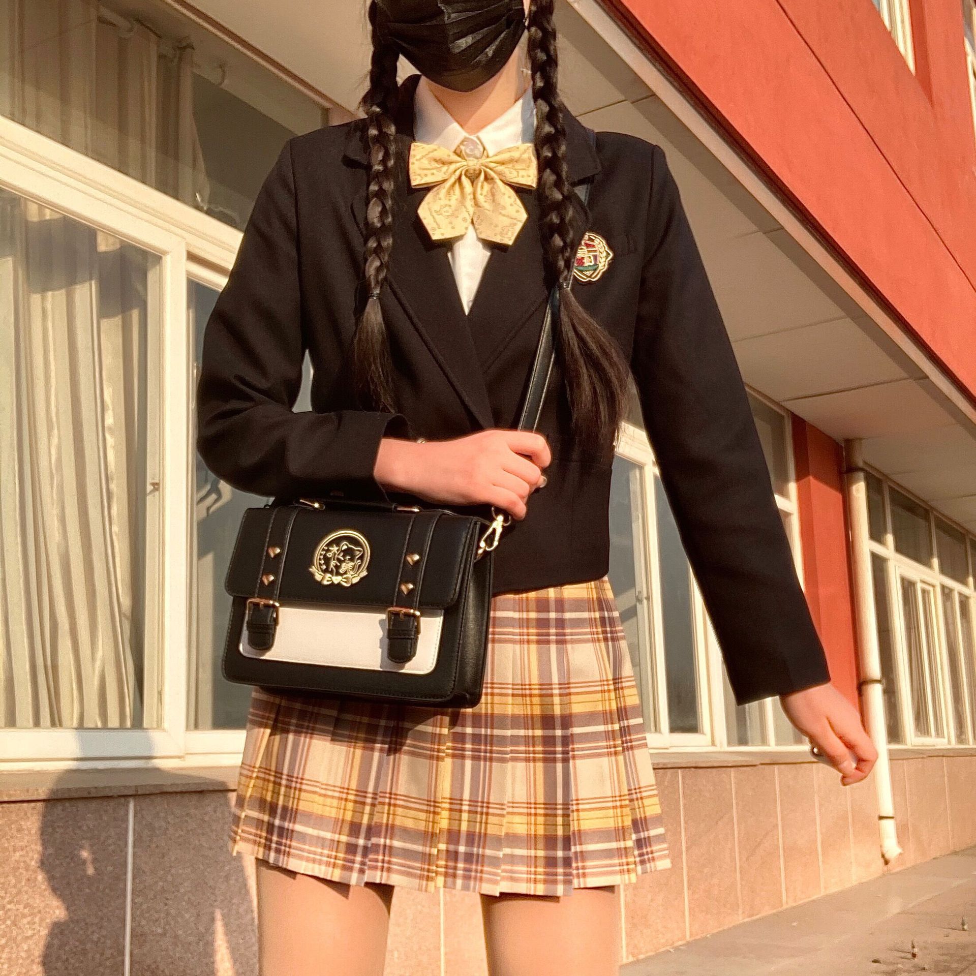 新款jk制服包校供包英伦学院复古女包手提单肩斜挎时尚百搭