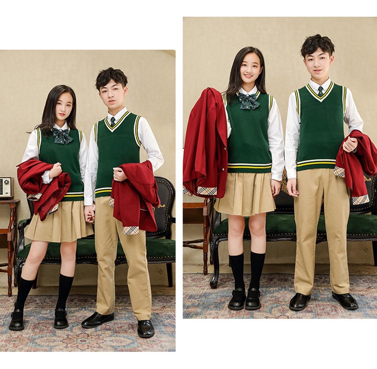 小学生校服春秋装幼儿园园服秋冬装英伦风班服大班儿童西装三件套