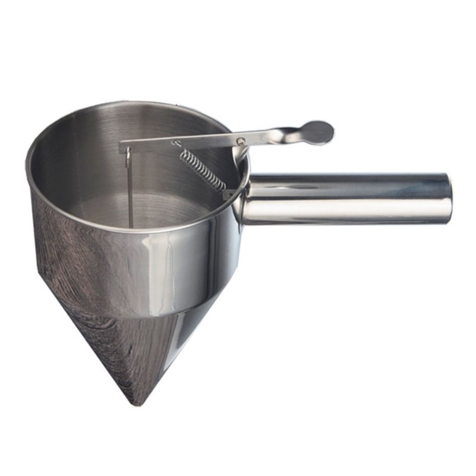 通康发糕米浆不锈钢漏斗章鱼小丸子挤浆流量控制漏斗鱼丸漏分离器