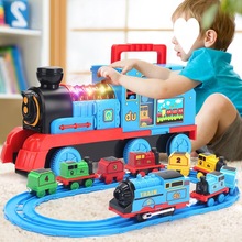 电动轨道火车玩具大号高铁套装儿童男孩汽车合金模型益智3岁6