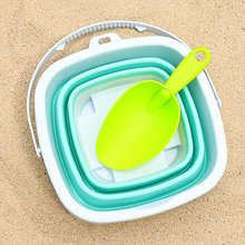 沙滩玩具可折叠便携儿童水桶捞鱼螃蟹宝宝挖沙铲子玩水工具桶北金