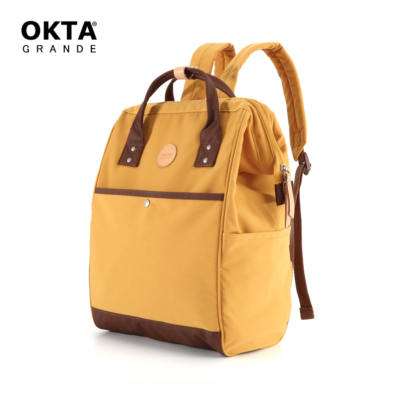 Okta Waterproof Schoolbag for Male and Female Students Macaron Backpack Outdoor Backpack Computer Bag Anti-Theft Running Bag