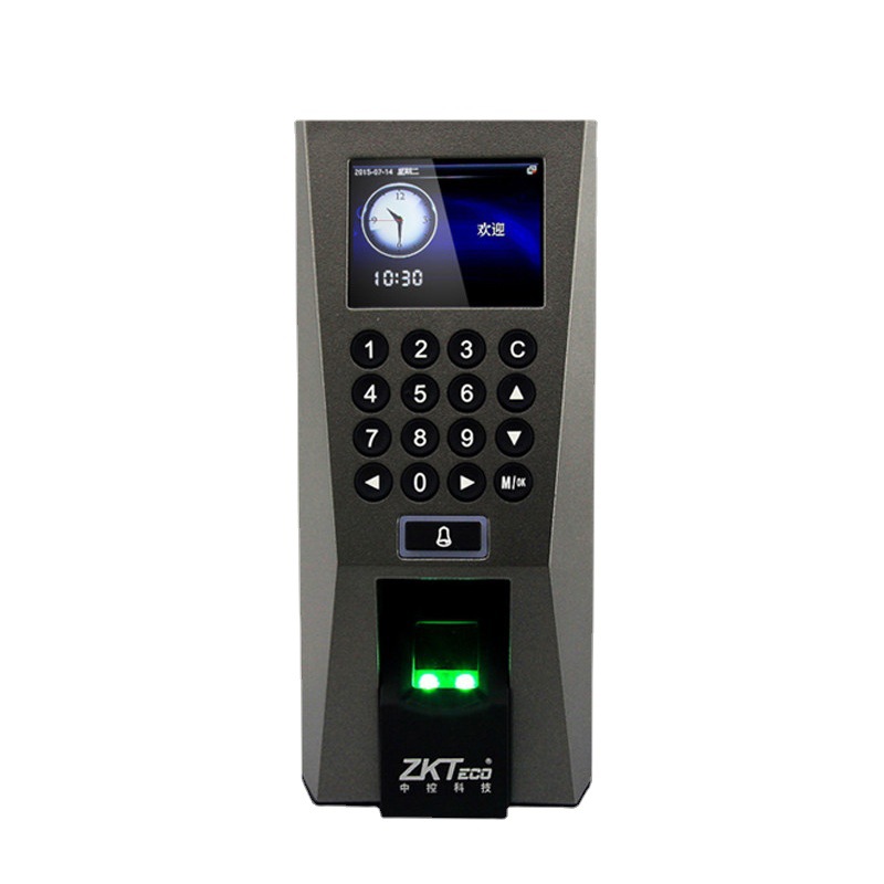 zkteco/f18指纹刷卡门禁一体机考勤机门禁系统办公室铁门玻璃门