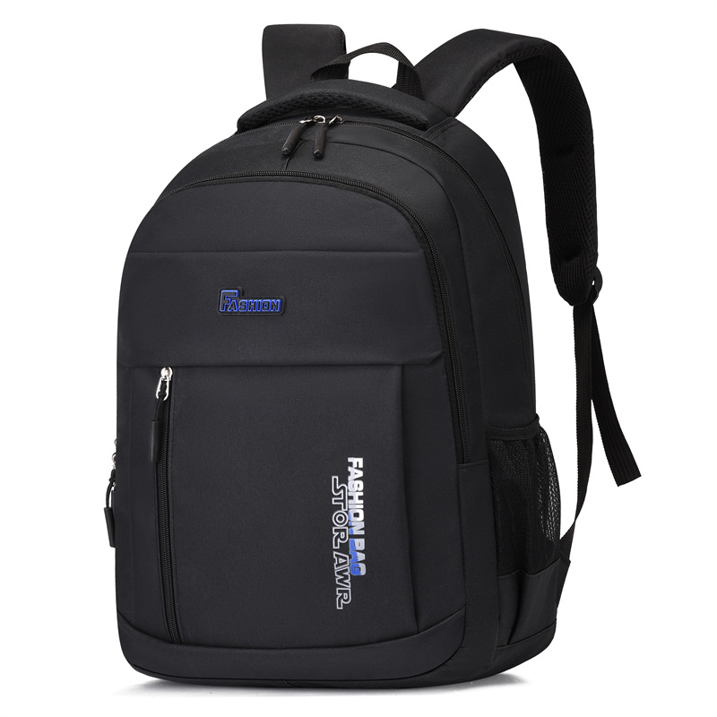 2023 New Pure Color Simple Casual Backpack Large Capacity School Bag Waterproof Schoolbag Business Commute Computer Bag