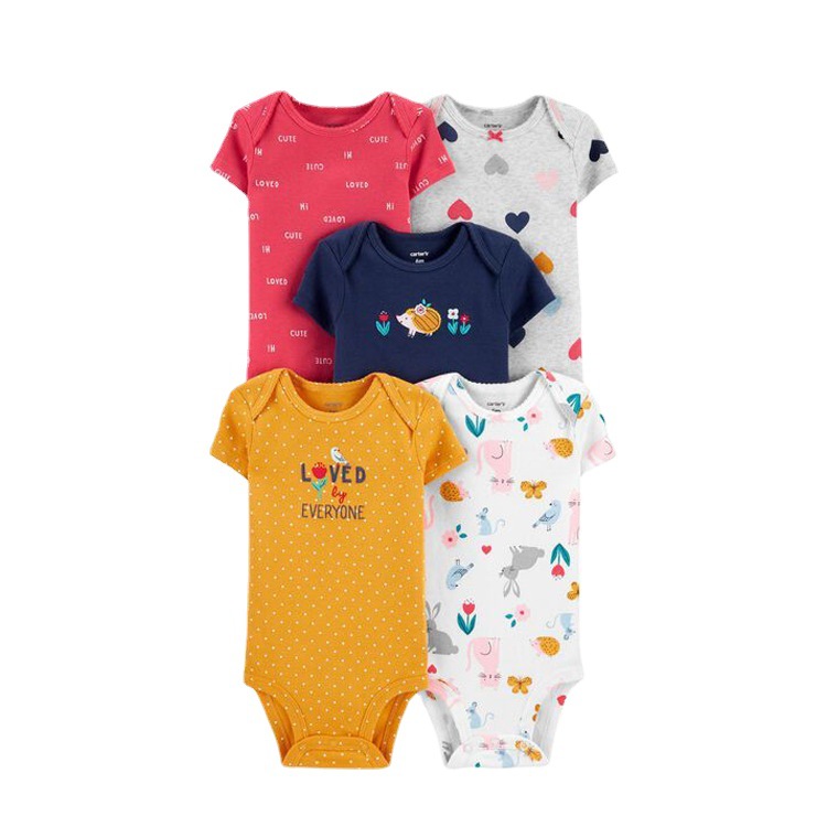 Summer New Short Sleeves for Baby and Infants Jumpsuit Baby Rompers Triangle Rompers Five-Piece Package Children's Clothing One Piece Dropshipping