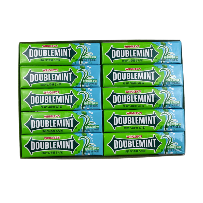 绿箭薄荷口香糖5片*20条盒装100片原味超强炫凉柠檬草糖果零食品