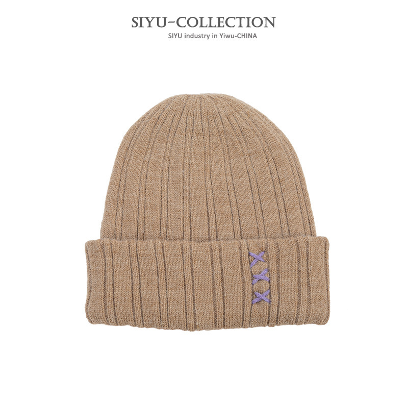 New Hat Woolen Cap Women's Korean Style Autumn and Winter Solid Color Warm Knitted Hat Outdoor Men's Street Sweet Potato Hat Woolen Cap