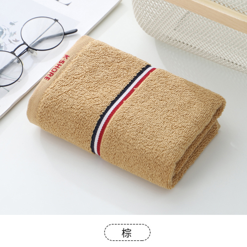 Gold Ga1927 Pure Cotton Towel Simple Plain Business Home Soft Absorbent Face Washing Towel Hair Labor Protection Welfare