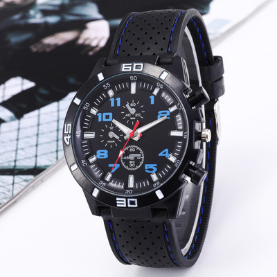 New Wish Hot Selling Foreign Trade Sports Silicone Fashion Racing Business Quartz Men's Watch Watch Wholesale