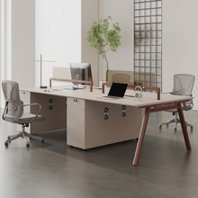 办公桌简约现代职员办公桌椅组合双两4四6人位员工办公家具职员桌