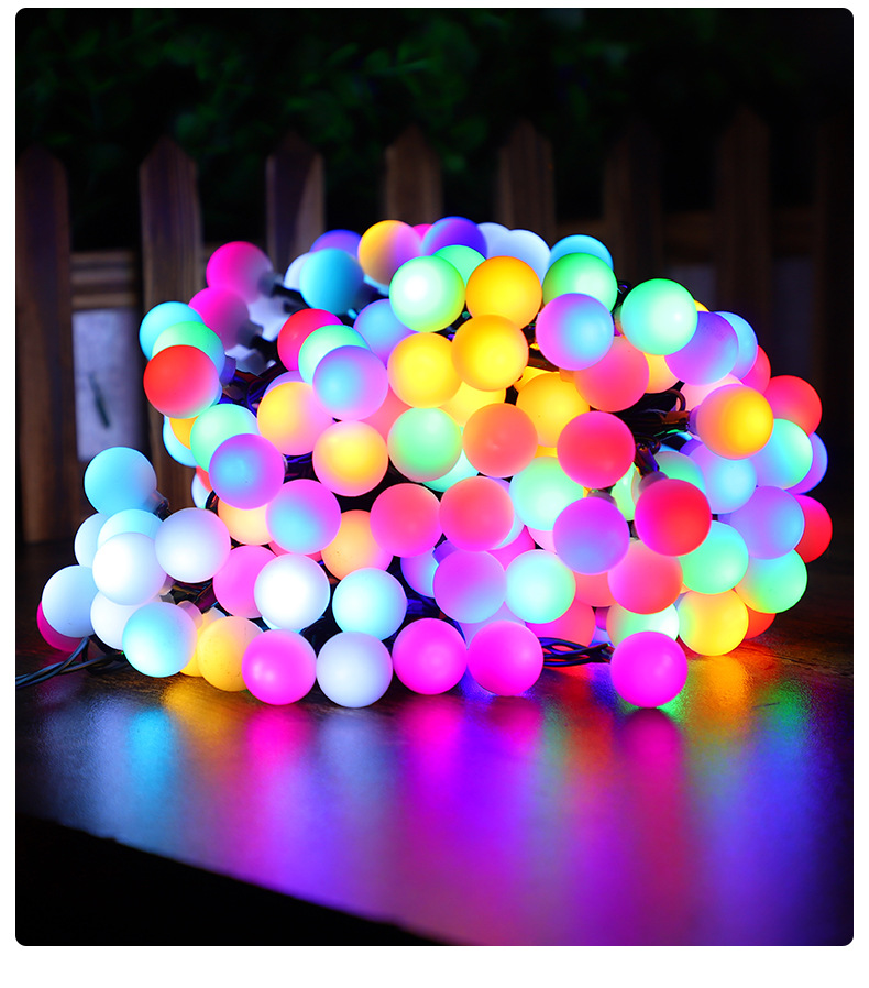 Led Solar String Lights Camping Ambience Light Sky Curtain Star Lights Christmas Festival Outdoor Stall Small Colored Lights Wholesale