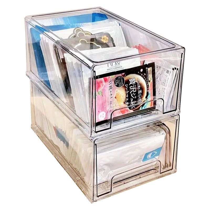 Mask Storage Box Light Luxury Transparent Acrylic Drawer Cosmetic Storage Dustproof Large Capacity Desktop Storage