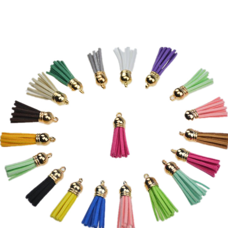 Factory in Stock 3.5cm Korean Velvet Tassel Bag Ornaments Diy Colorful Mixed Color Tassel Tassel Decorative Pendant