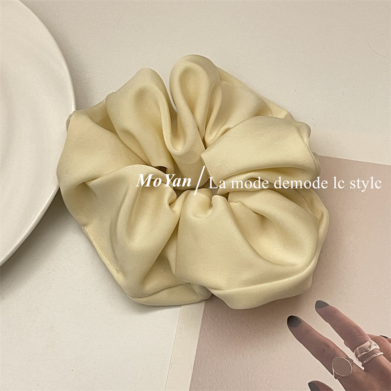 French Double-Sided Satin Pork Intestine Hair Band High-Grade Sense Instafamous Princess Disaster Seamless Hair Rope Simple Intestine Hair Rope for Women