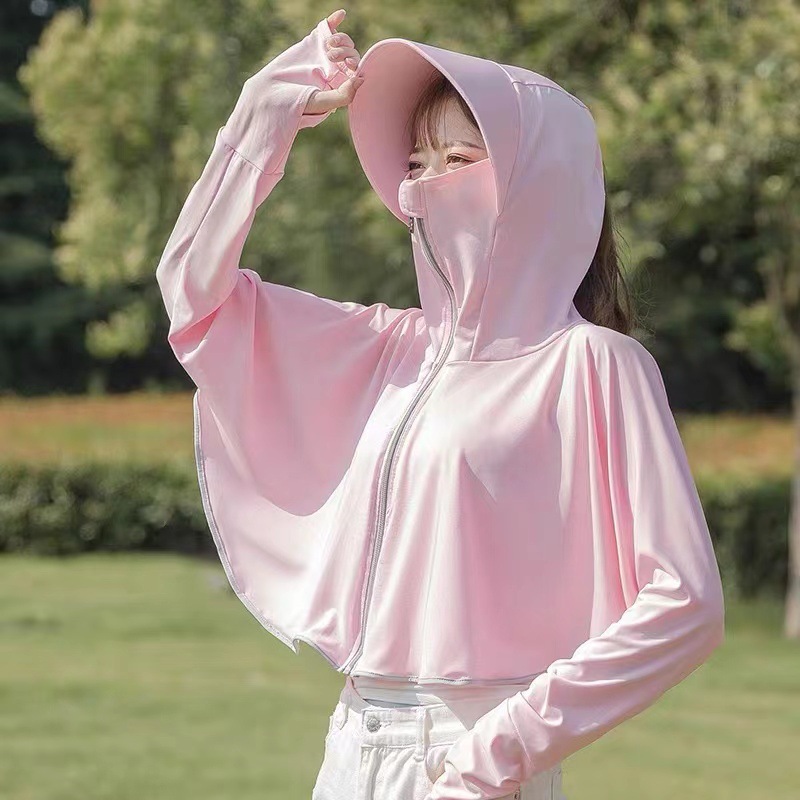 Sun Protection Clothing for Women Summer New Riding Sun Protection Hooded Breathable Sun Protection Shirt Driving Sun Protection Shawl Sun-Protective Clothing