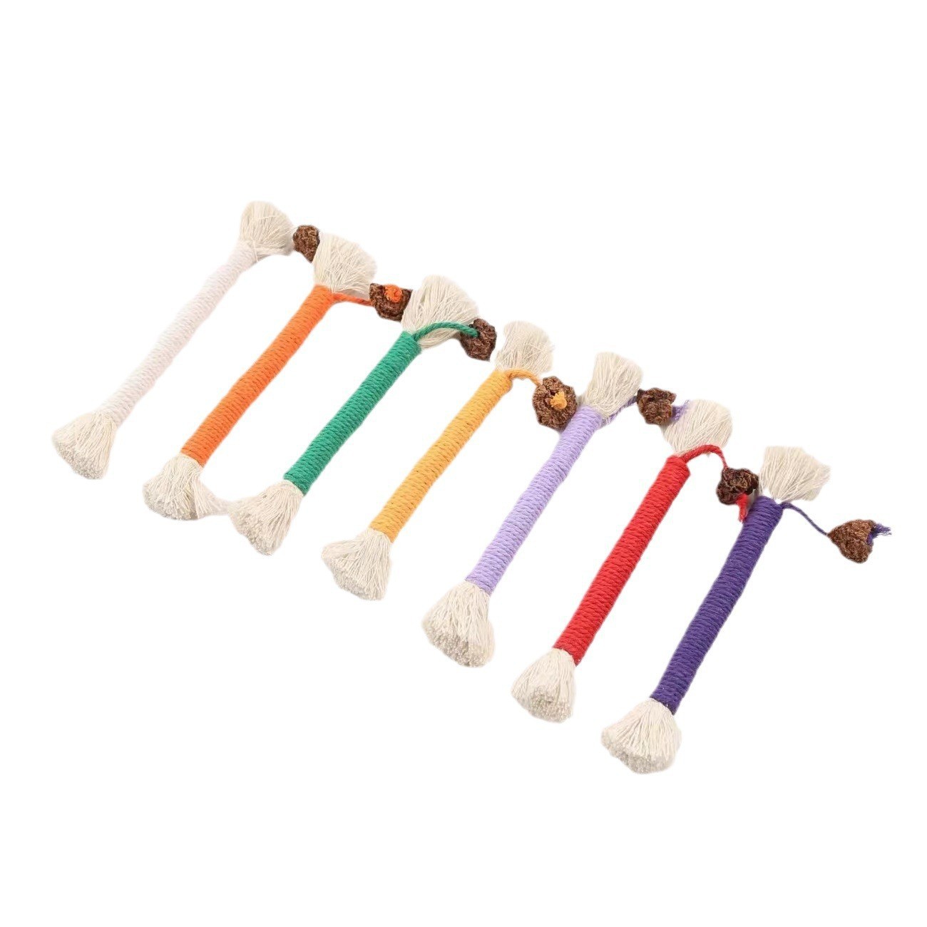 Cat Bite Rope Toy Self-Hi Relieving Stuffy Molar Teeth Cleaning Catnip Insect Gall Fruit Cat Teaser Supplies Cat Toy