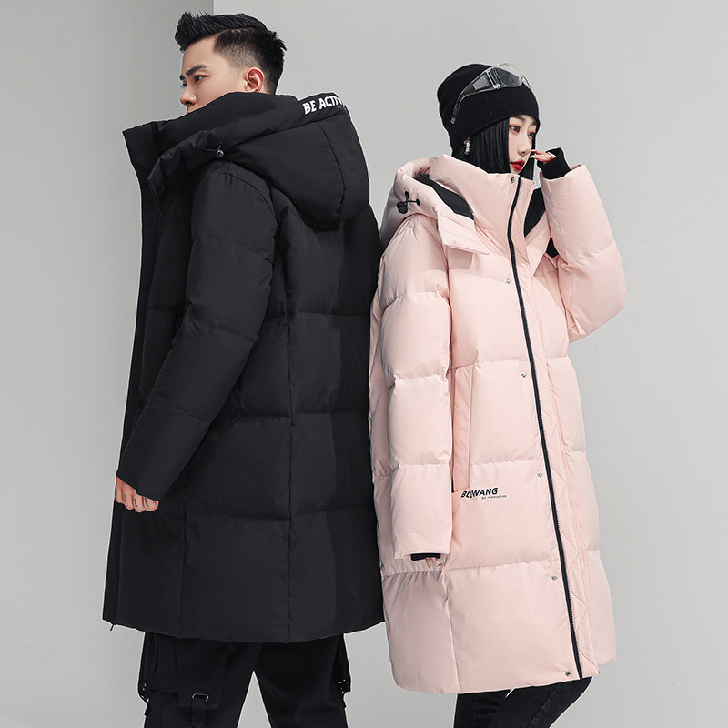 Winter New National Standard Couple down Jacket Men's Mid-Length Men's and Women's Same Style 90 Duck down Warm Coat Winter Clothes Men's Coat