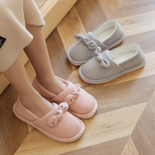 月子鞋女包跟产后8月份春秋薄款厚底防滑可爱冬季款孕妇棉拖鞋
