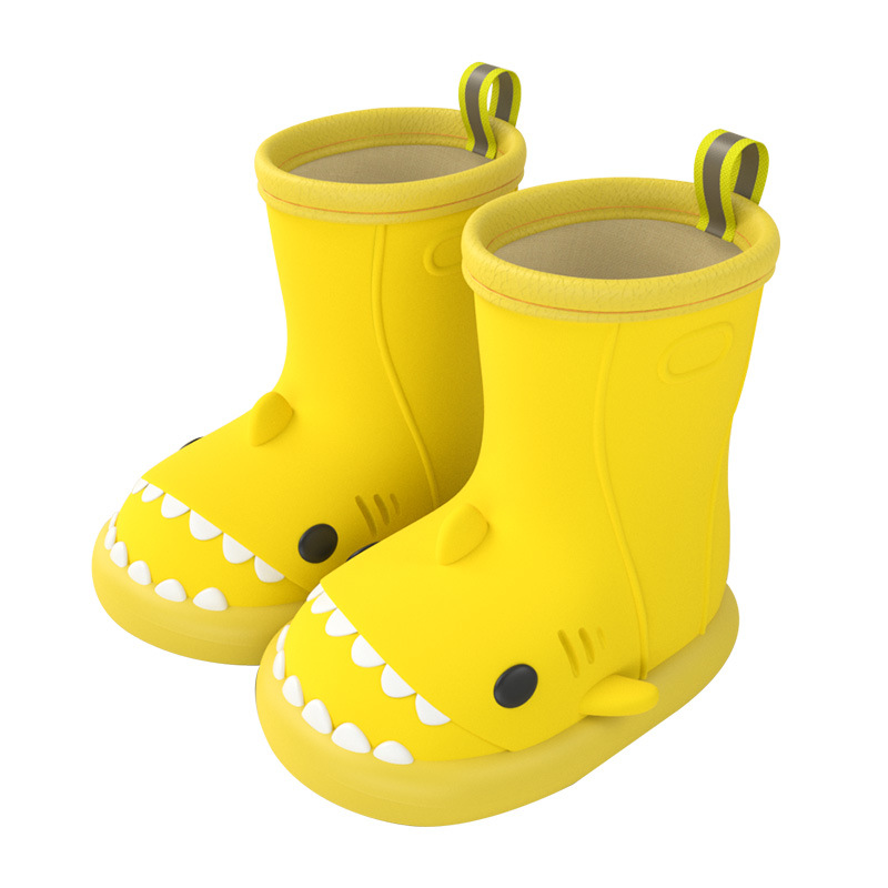 Cartoon Shark Children's Rain Boots Girls' Baby Non-Slip Rain Boots Children's Cute Rain Shoes Waterproof Children's Rubber Shoes