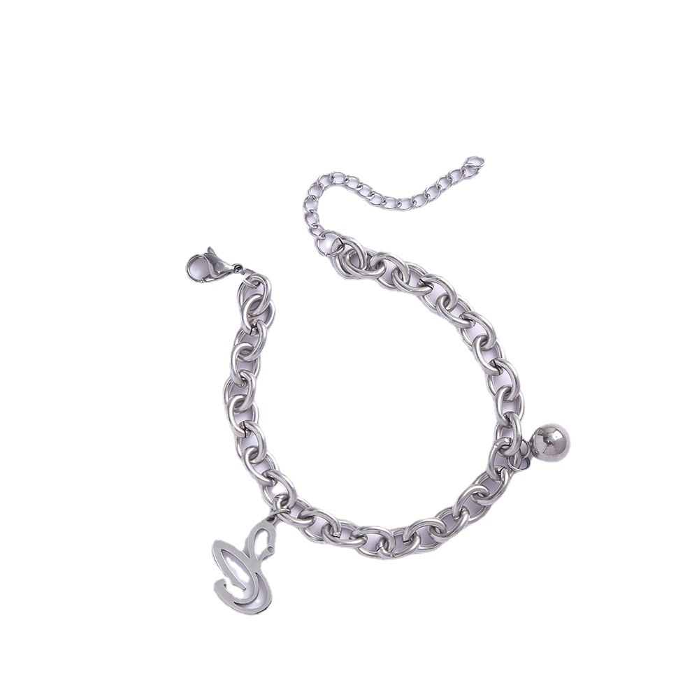 Japanese and Korean Style Harajuku Style Titanium Steel Short Bracelet Minority Simple Swan Pendant Jewelry Bracelet Temperament Wild Bracelet