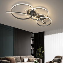 客厅灯2022年新款现代简约吸顶灯具北欧大气创意圆环卧室餐厅灯饰