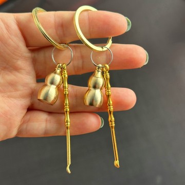 葫芦耳勺钥匙扣挂件  汽车金属钥匙扣挂件  1元店2元店地摊货源