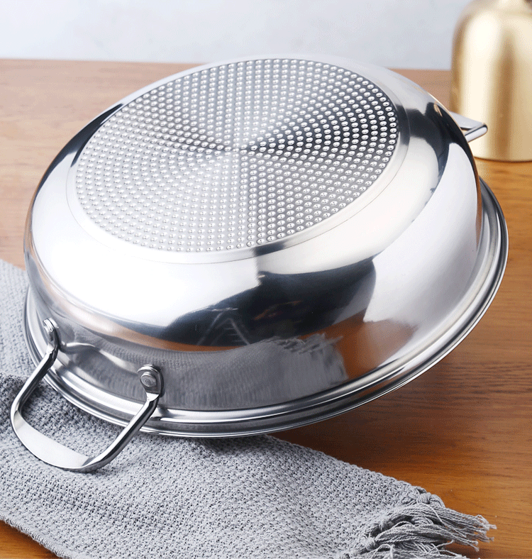 火锅不锈钢家用电磁炉燃气加厚复底大容量煮锅锅具涮锅定制品