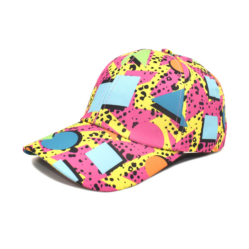 European and American New Graffiti Baseball Cap Cross-Border Female Fashion Outdoor Travel Sun Protection Sun Hat Amazon Hot Sale Peaked Cap