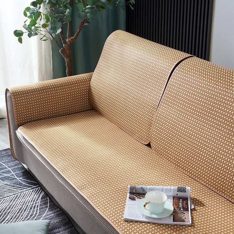 沙发上凉席婴儿床床围沙发垫夏天款坐垫子沙发双面幼儿园藤席简约