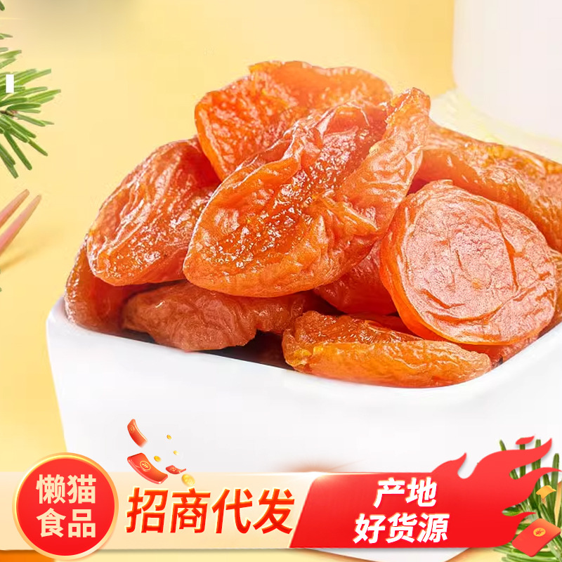去核红杏干新疆特产酸甜杏脯干代发批发250g 袋装软糯无核杏干
