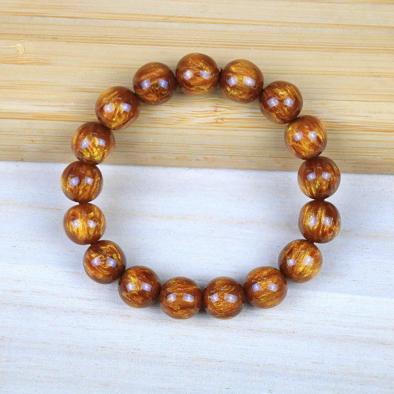 批发二代金丝海柳手串单圈手链入门文玩饰品合成海柳佛珠把玩件