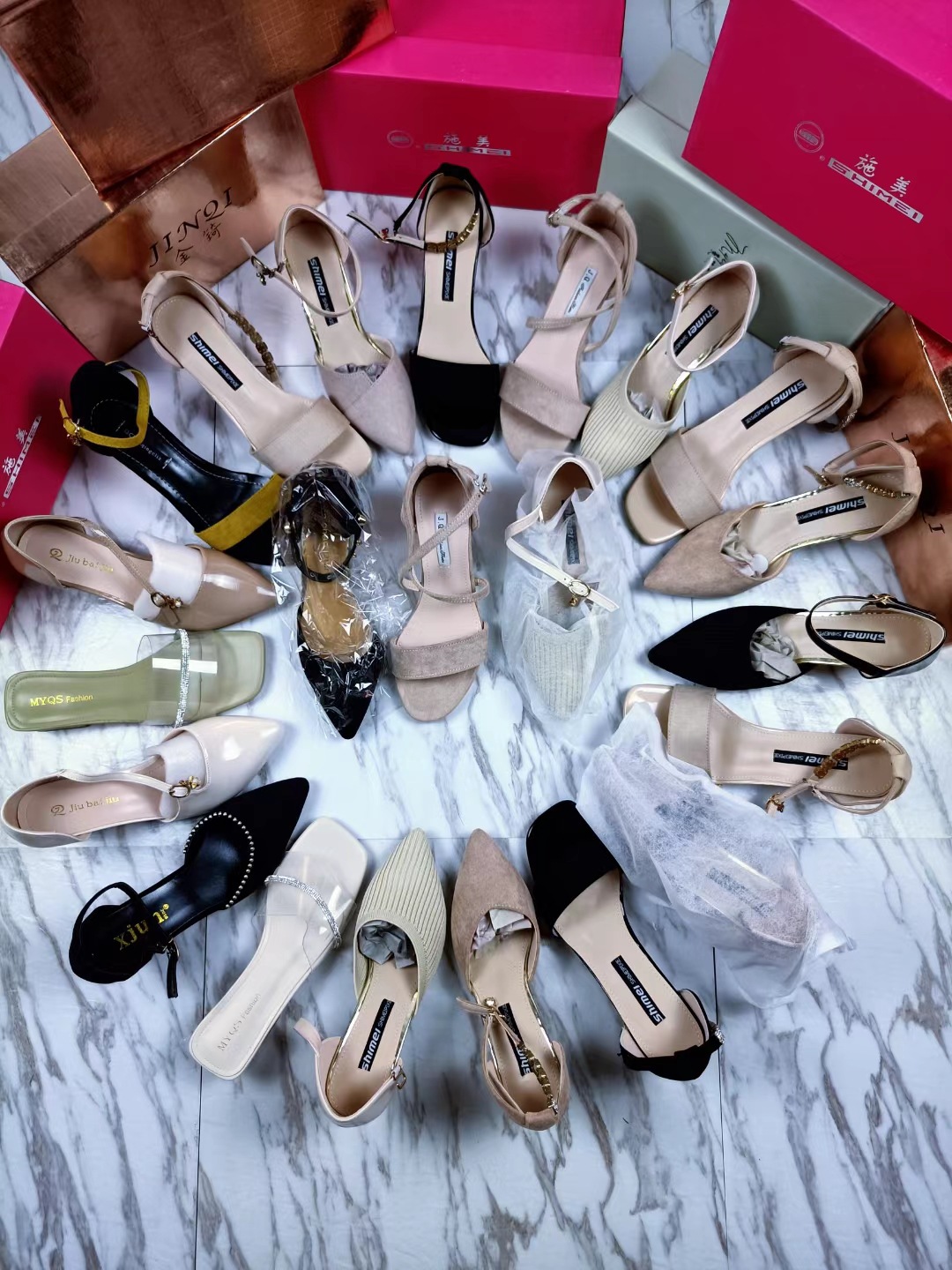 品牌时装女鞋批发外贸断码尾货清仓库存处理高跟鞋单鞋地摊鞋货源