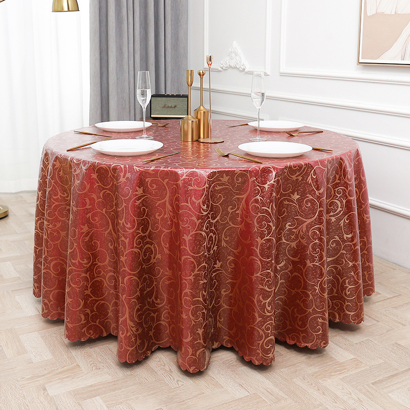 Tablecloth Waterproof Oil-Proof Disposable Hotel Household Coffee Table Cloth Living Room Dining Room Restaurant Big round Tablecloth Tablemat Wholesale