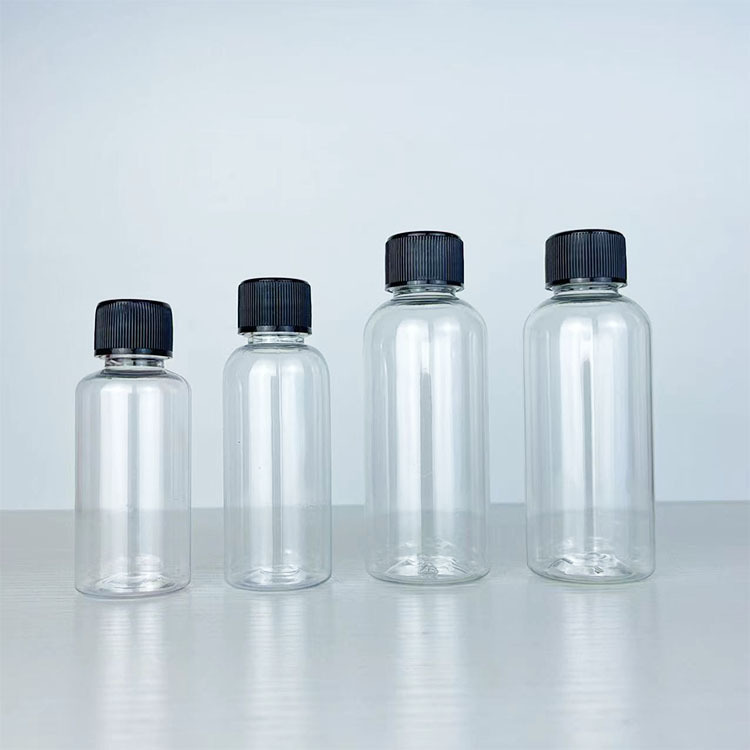 50 100 300 500ml塑料瓶PET透明分装瓶鱼药瓶带盖密封颗粒液体瓶