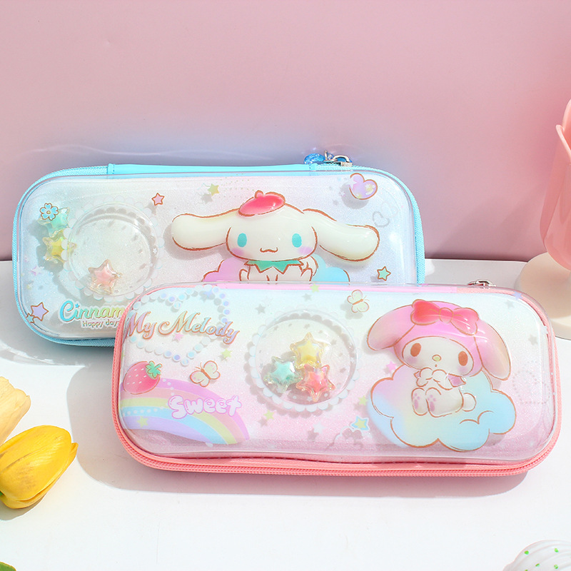 kt三丽鸥可爱卡通大容量笔袋学生高颜值拉链收纳文具盒-阿里巴巴