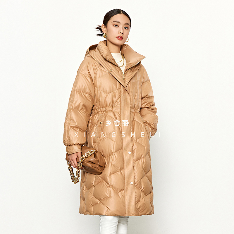 Winter New Goose down down Jacket Mid-Length Mink Fur Bag Mouth Quality Source Factory Brand Same Style Women's Wholesale