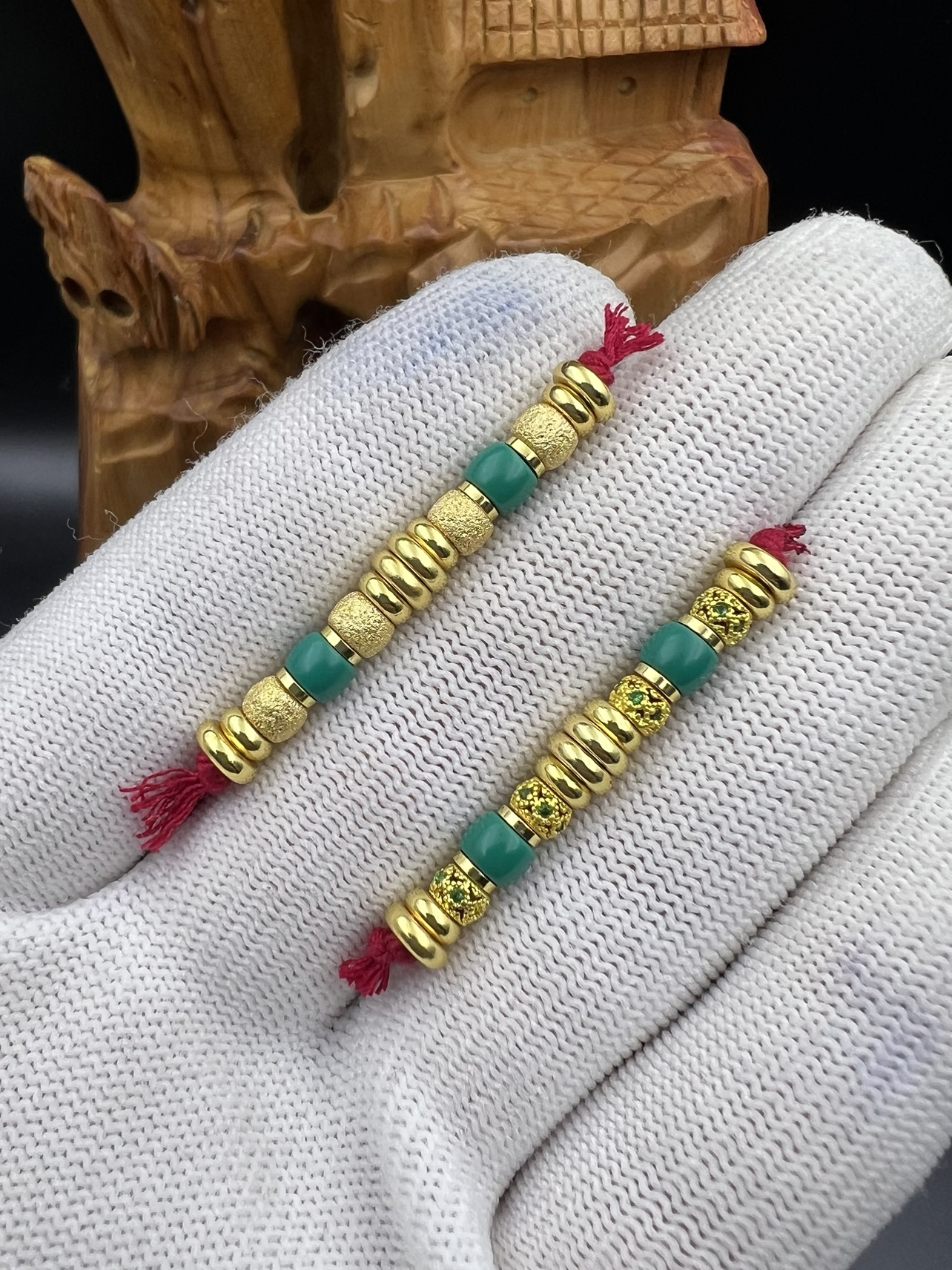 蒙料绿松石文玩轴,三通两边连接轴,文玩配饰,百香星月佛手-阿里巴巴