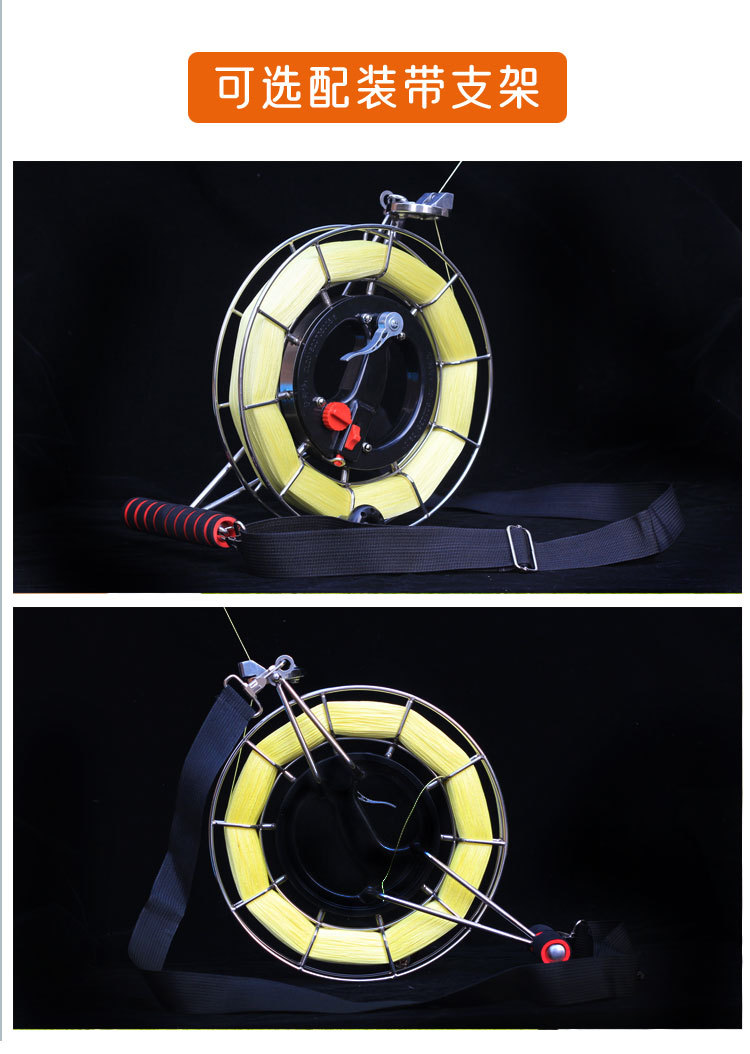 手握风筝轮盘不锈钢放风筝线轮盘风筝线轴防倒转风筝轮刹车线盘