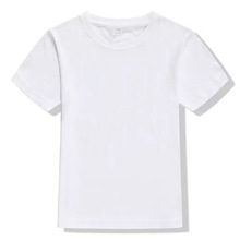 定制纯白儿童圆领短袖棉空白文化衫T恤热转印幼儿园手绘六一画画d