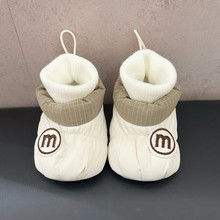 婴儿棉鞋冬季软底宝宝鞋袜保暖加厚加绒新生儿鞋子防掉0-1岁12月