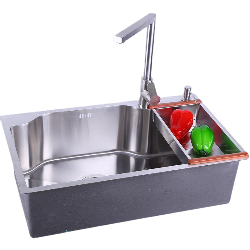 Stainless Steel Vegetable Washing Basin Household 7545 Stainless Steel Sink Stainless Steel Sink Wash Basin Embedded Sink