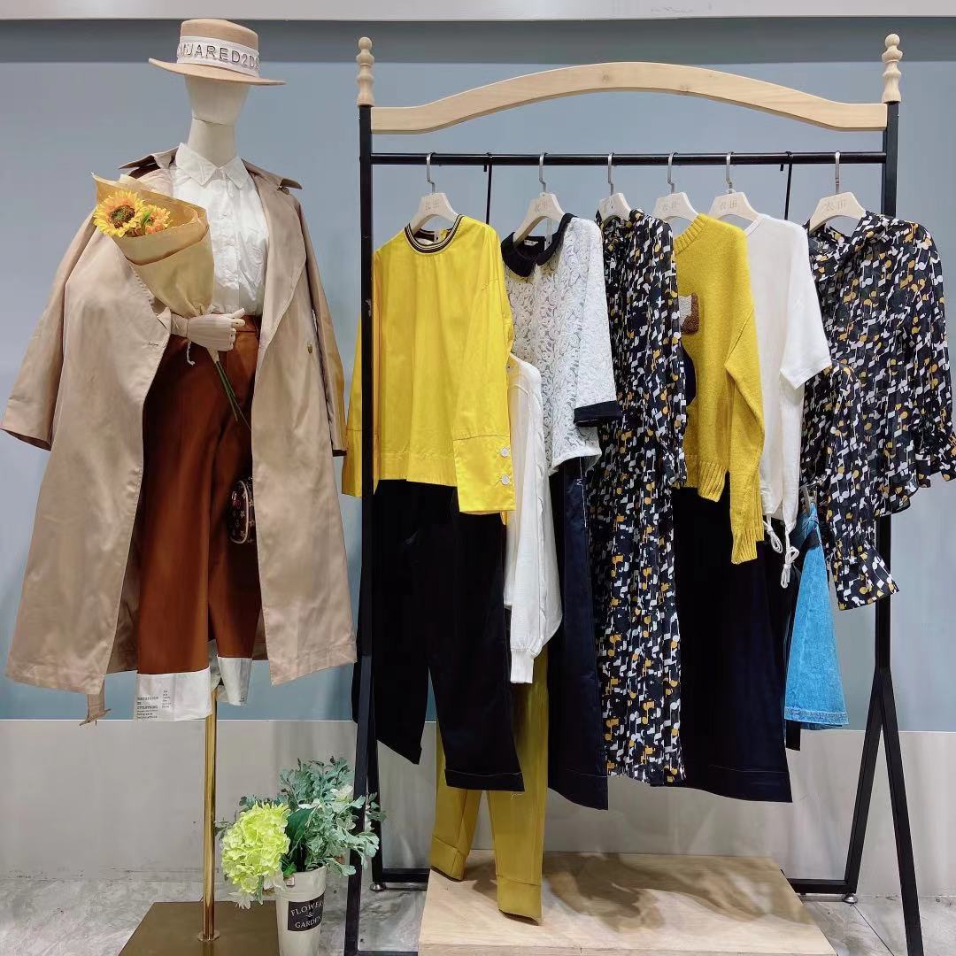 播牌春夏专柜休闲女式风衣品牌女装折扣尾货批发走份直销