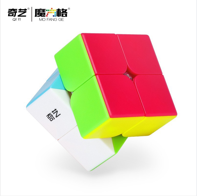 奇艺魔方格启迪s2二阶魔方炫亮六色2阶入门魔方块益智力玩具批发