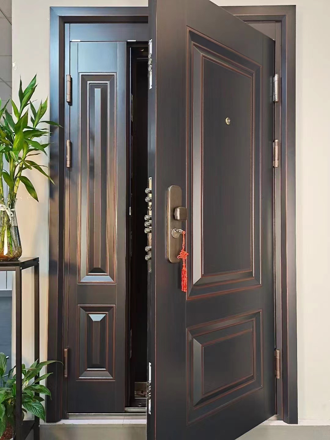 高门头户外防晒仿铜门甲级防盗门安全进户入户门室外大门厂家直销