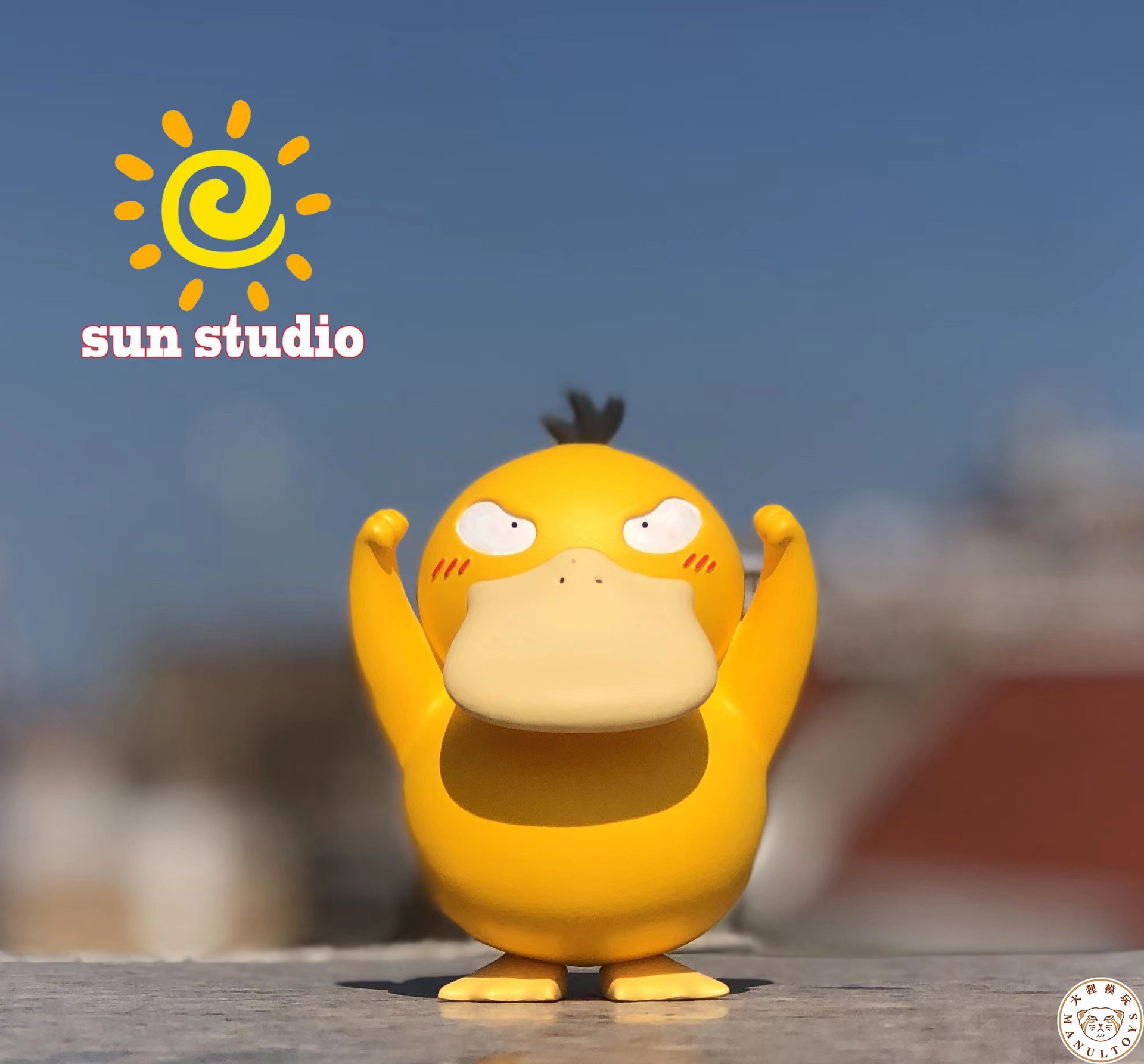 sun 可达鸭 宝可梦 加油鸭 可达鸭 冲鸭 杰尼龟 手办模型摆件礼物