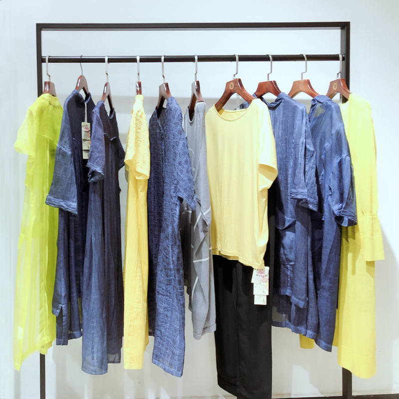 熙然夏季女装品牌折扣库存尾货走份批发广州精品女装直播货源