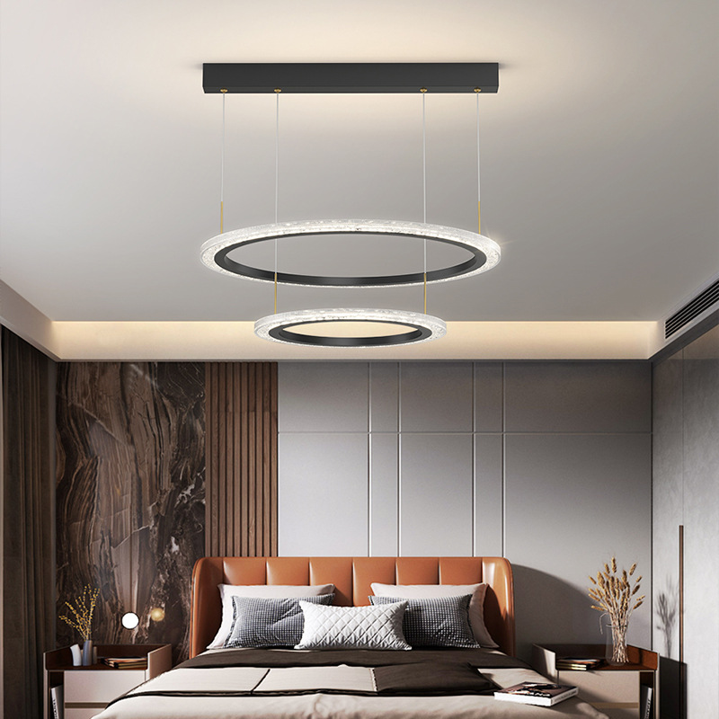 Living Room Chandelier Nordic Creative Personality Toroidal Dining-Room Lamp Post-Modern Simple Home Elegant Light Luxury Lobby Light