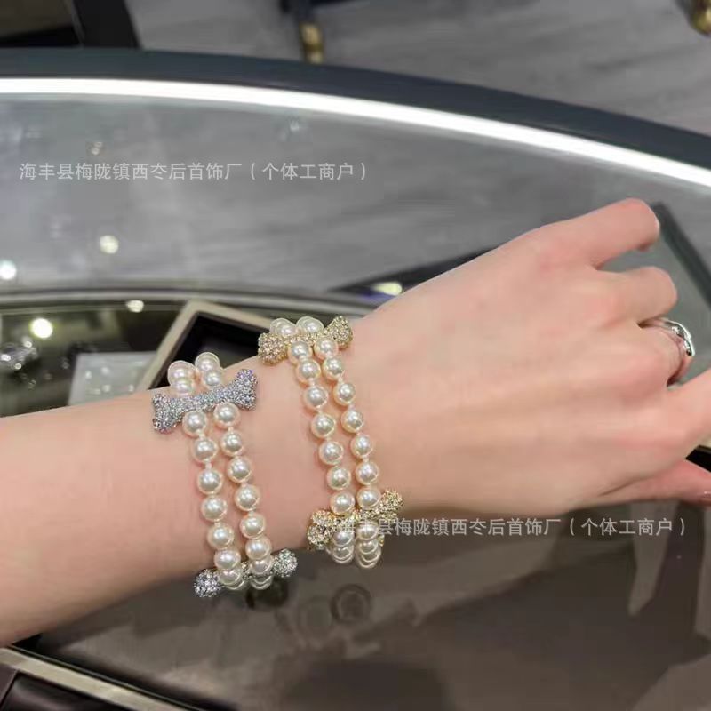 西太后薇薇安满钻骨头土星双层珍珠手链明星网红同款轻奢小众复古